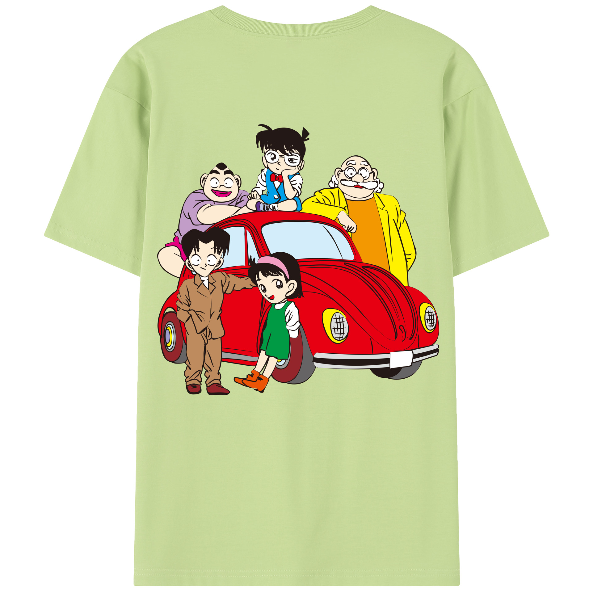 （画像用） 名探偵コナン Detective Conan 綿100％半袖Tシャツ（背面プリント）